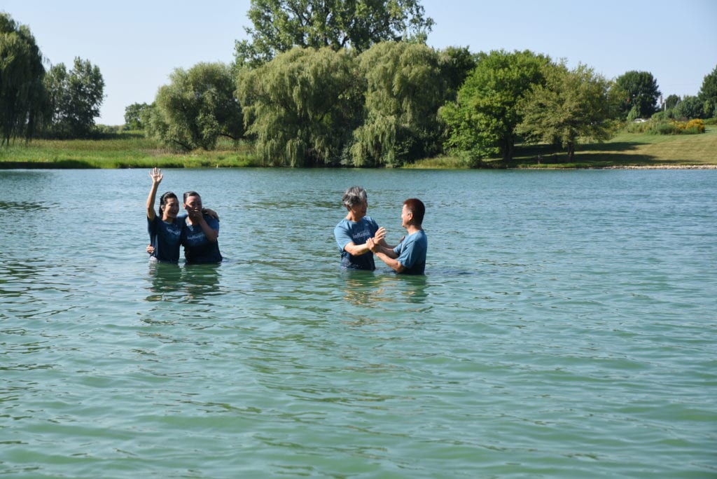 Baptism in the lake