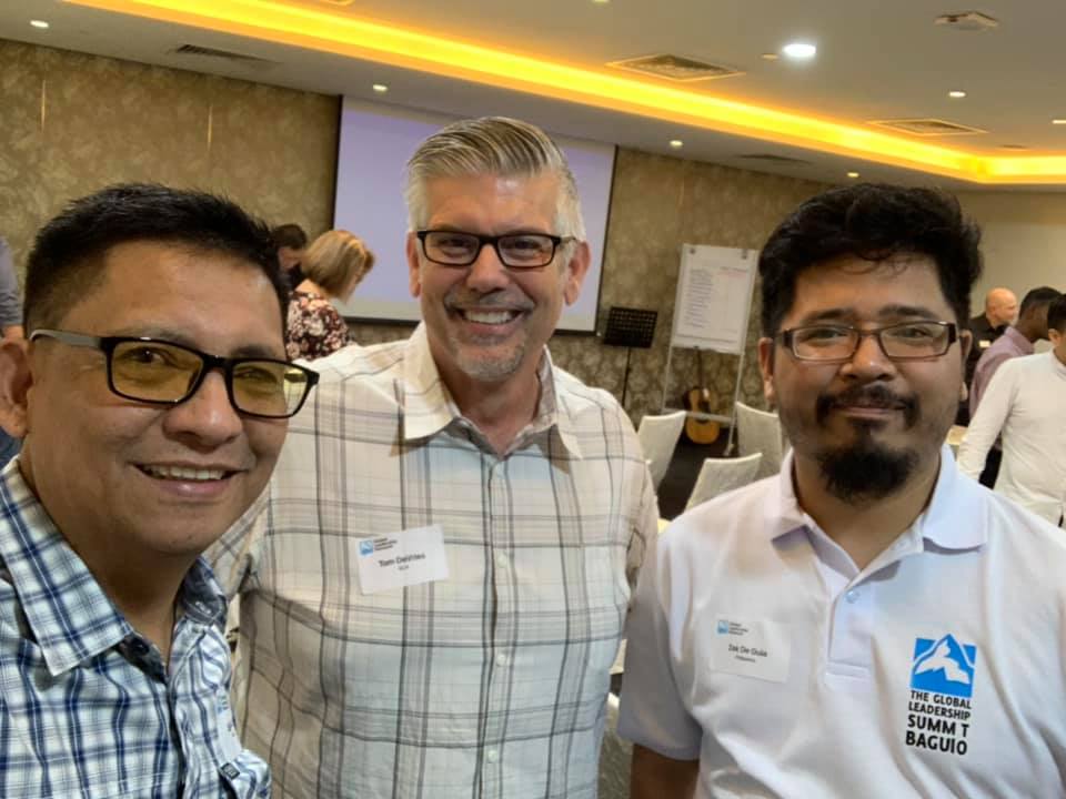 Tom De Vries with pastors in Singapore