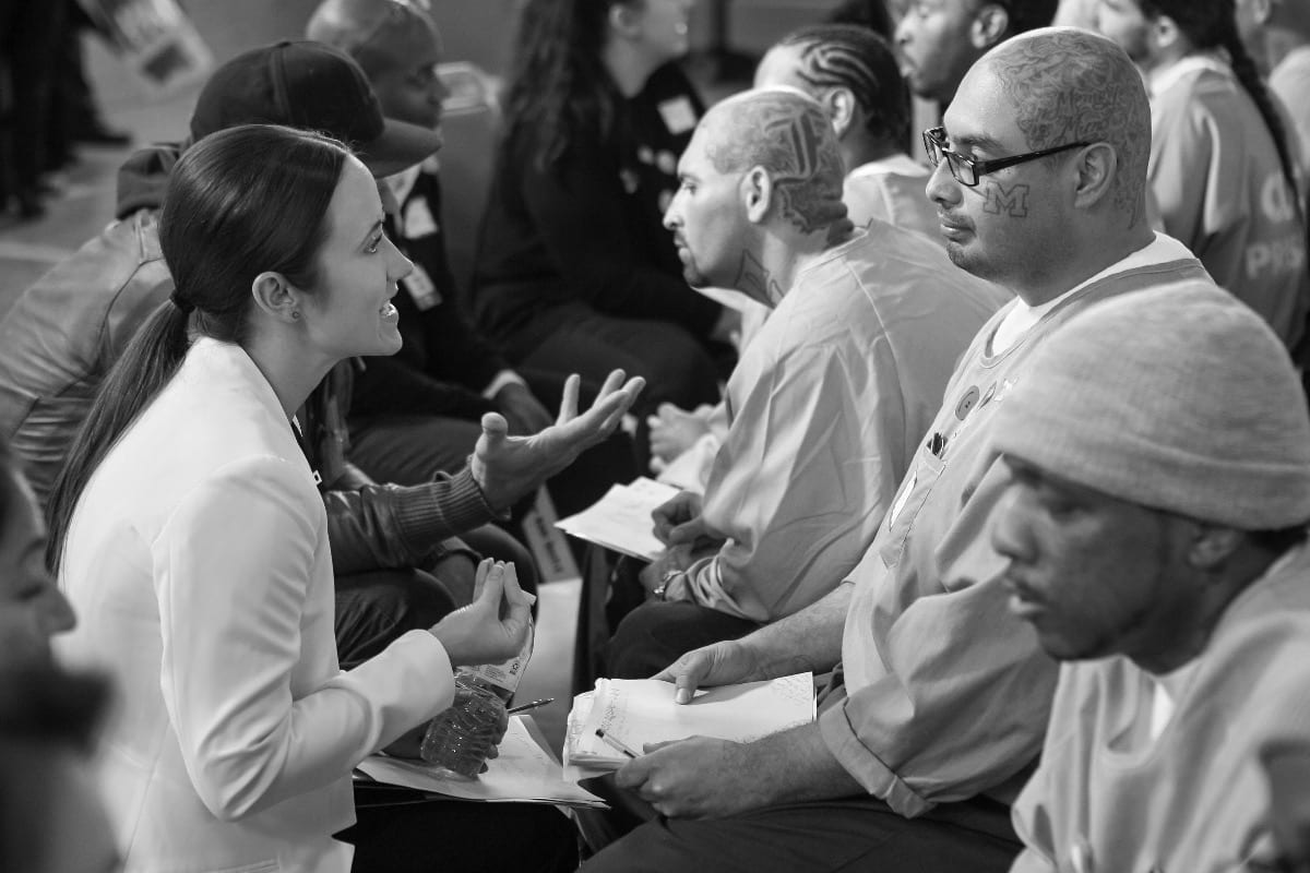 Erica Averion mentoring inmate