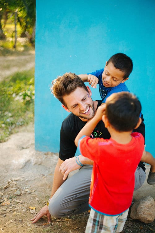 Riley Fuller with kids