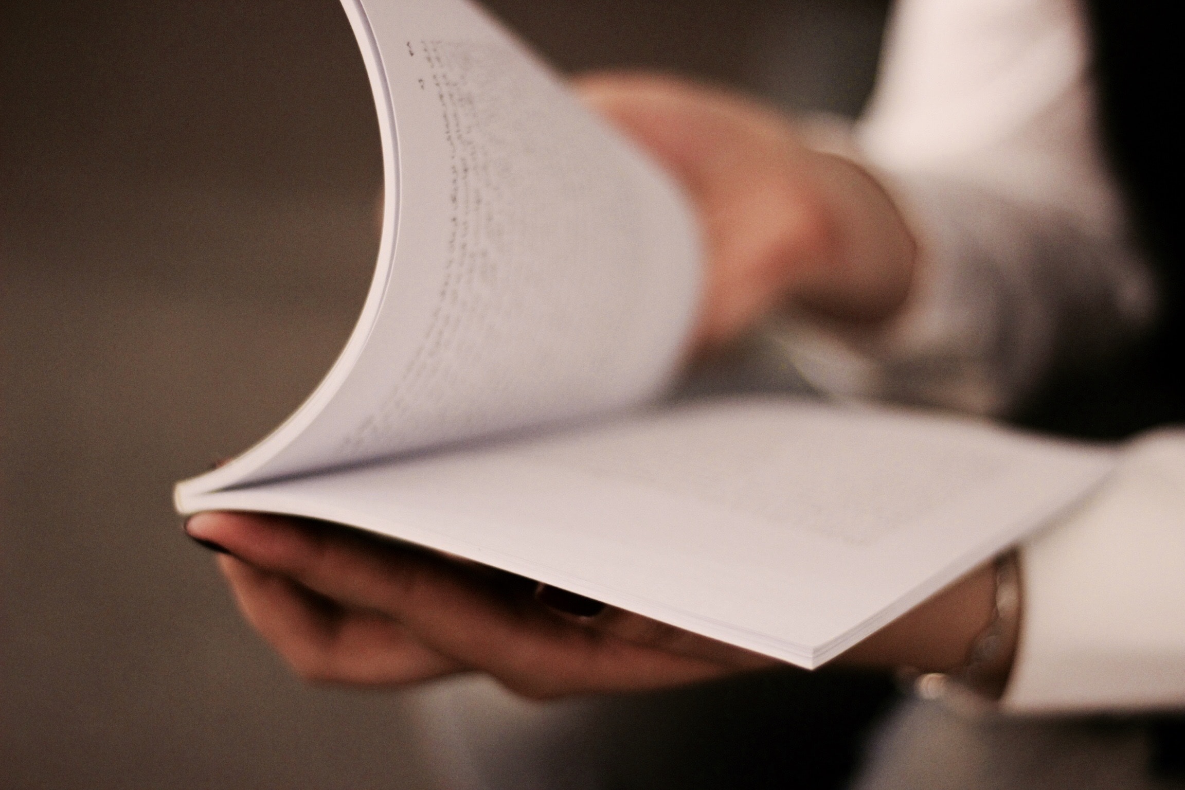Someone reading a book