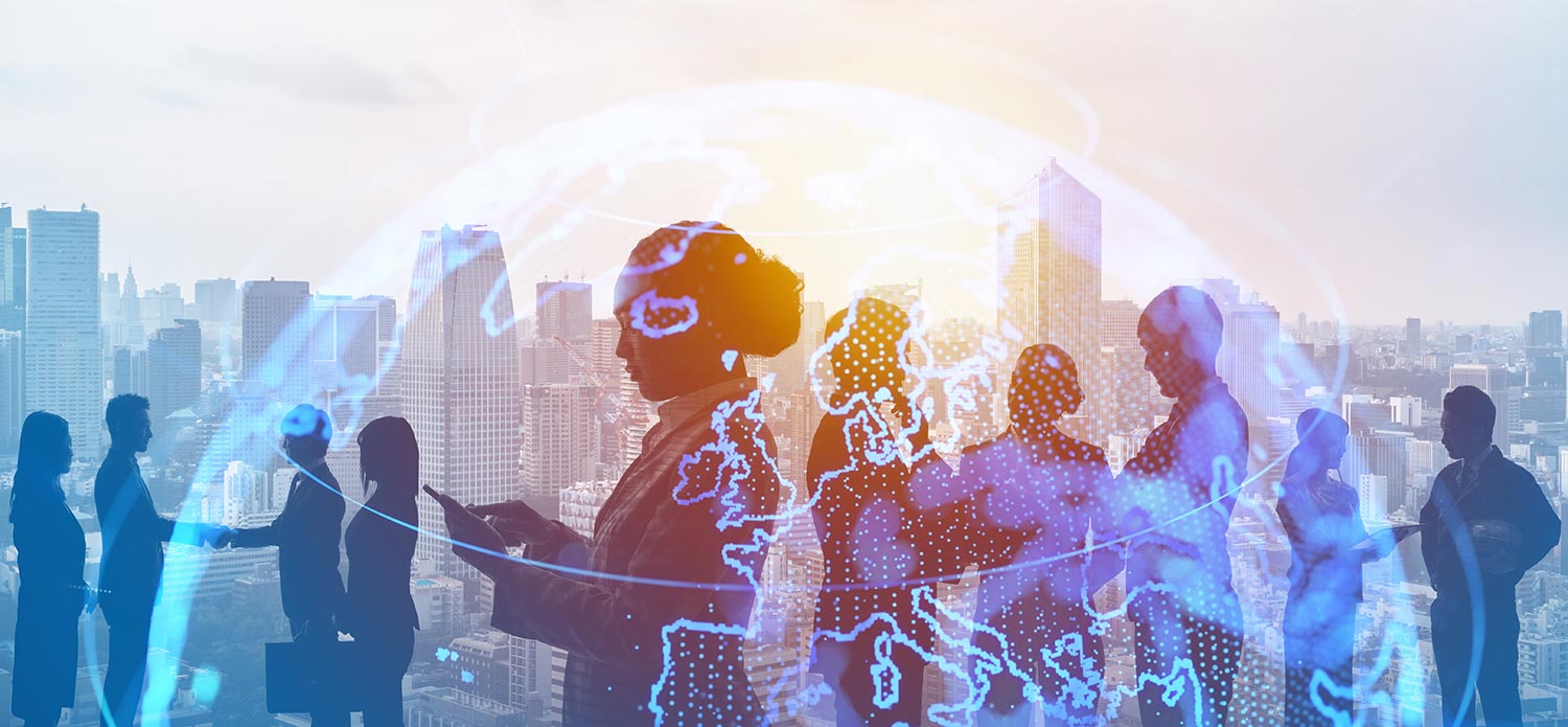 Global business concept. Network of business.