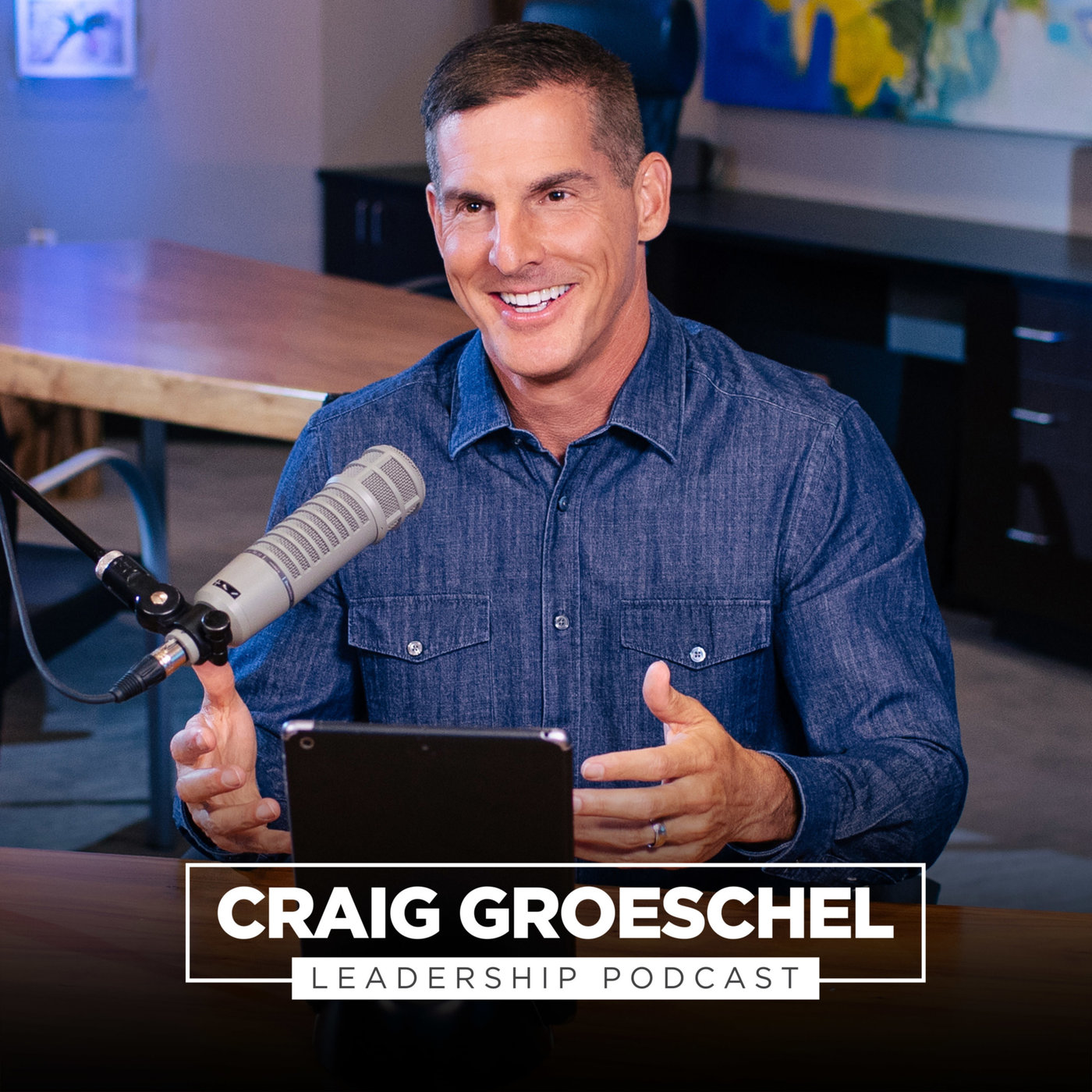 Craig Groeschel speaking at his leadership podcast studio.